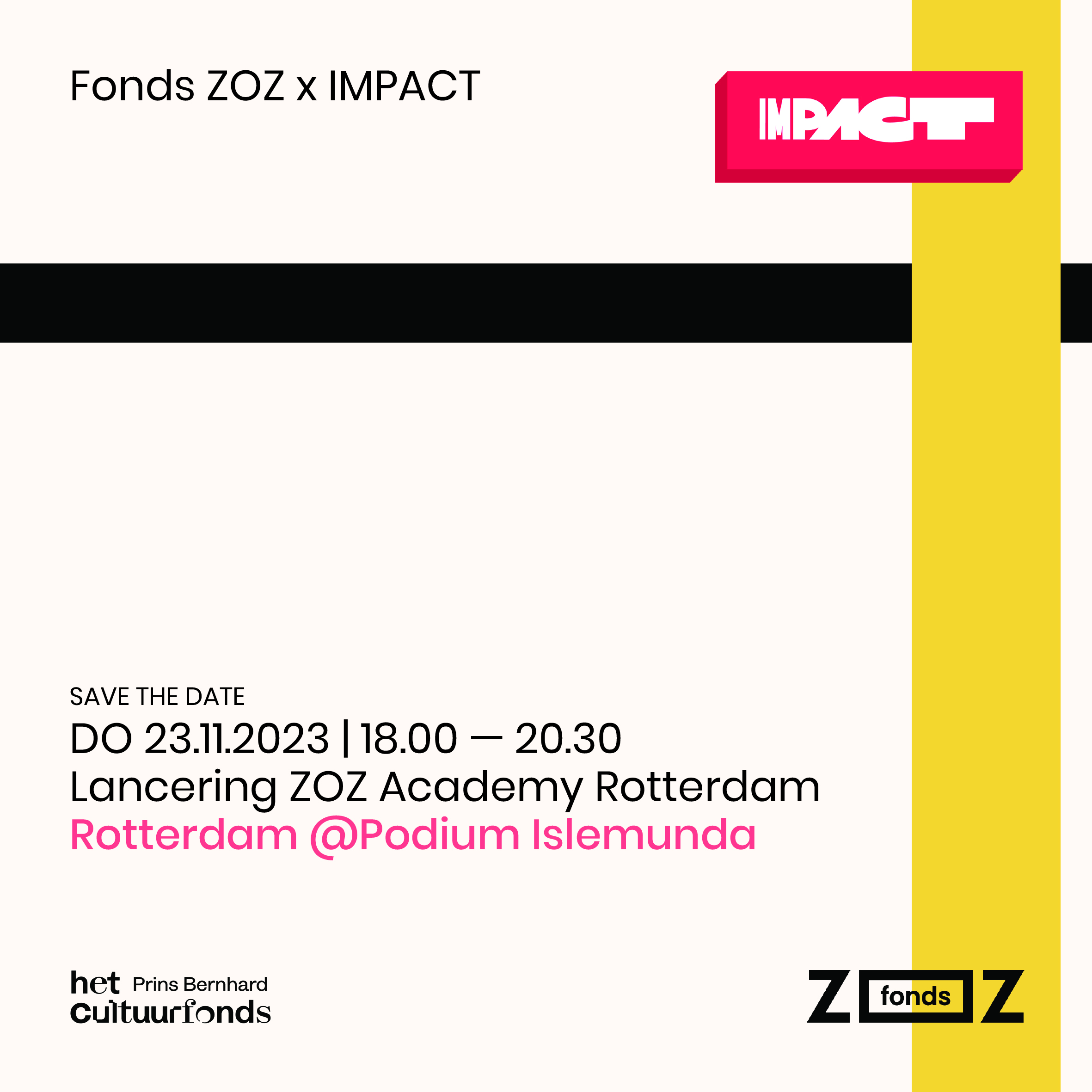 Save the date ZOZXIMPACT 1